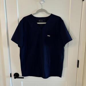 Men’s Navy Blue FIGS Scrubs Set Size Large Top - Mens Nursing Scrubs Top